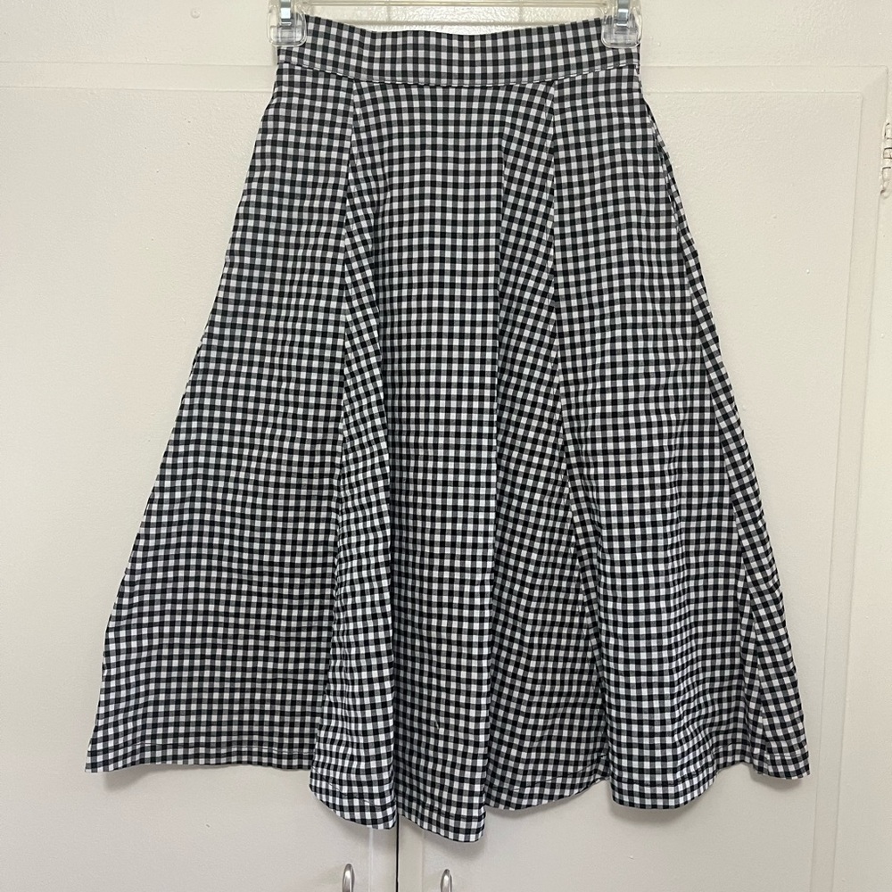 Black & White Checkered Skirt